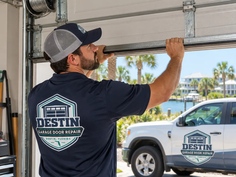 Garage door remaining at mid-height during a manual balance test